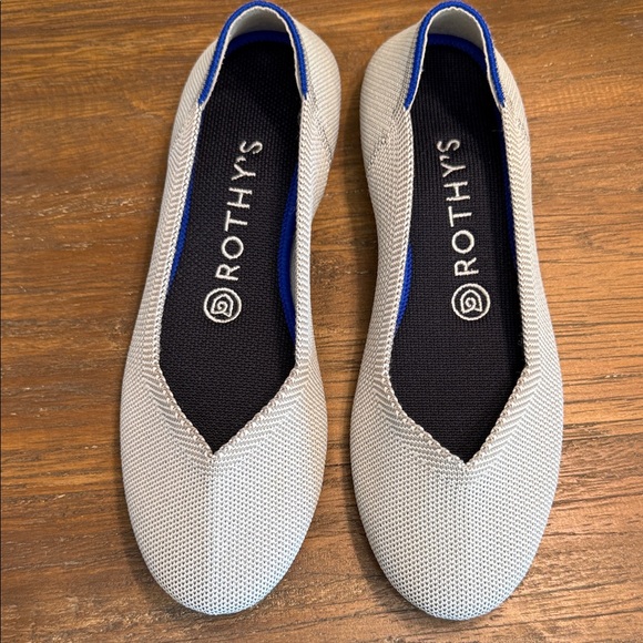 Rothy's Shoes - ROTHY’s The Flat Round Toe Flax Birdseye Grey and Cream